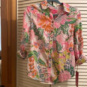 Lily Pulitzer Women’s Shirt XS Nosy Posy Print